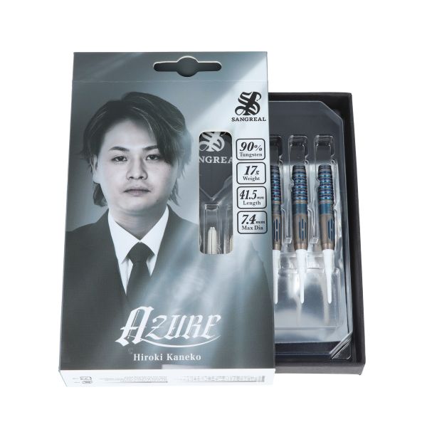 SANGREAL タングステンダーツセット 17g アズール　ひょろり ダーツ バレル SANGREAL AZURE 金子拓輝 選手モデル サングリアル