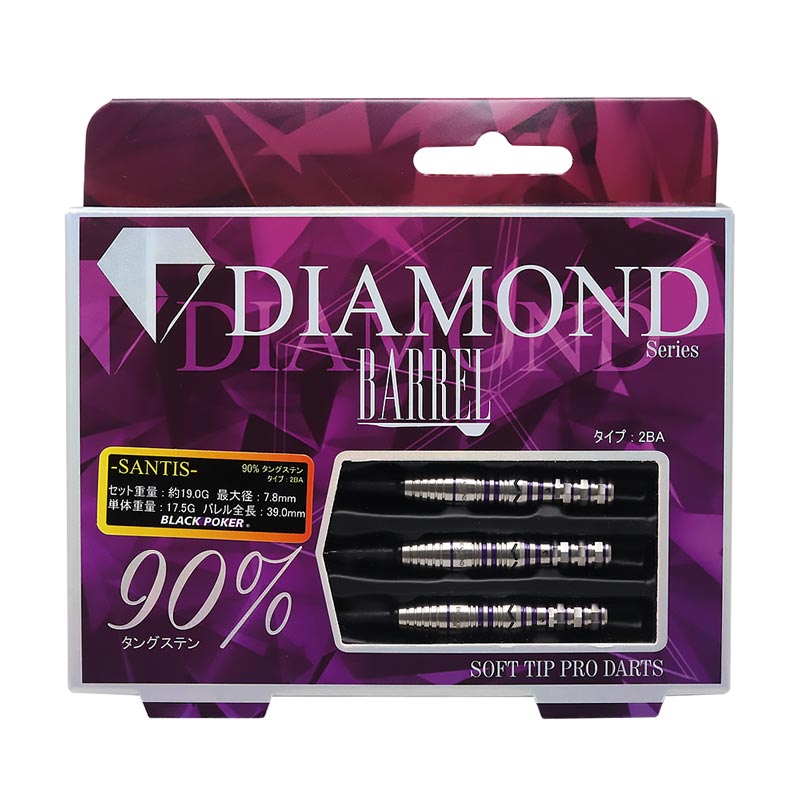 �Ф�Ļ DARTS JAPAN(�ҥΥȥ�����ĥ���ѥ�) TOKYO BLACK POKER BARREL DIAMOND Series SANTIS(����ƥ���) 2BA��(������ �Х��)