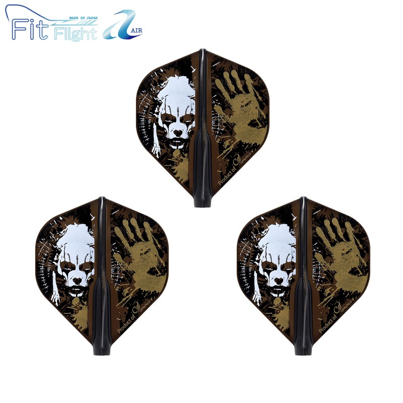 COSMO DARTS(�����������) Fit Flight��AIR��(�ե��åȥե饤�� ������) Printed Series Evil D ����������� D�֥�å���(������ �ե饤��)