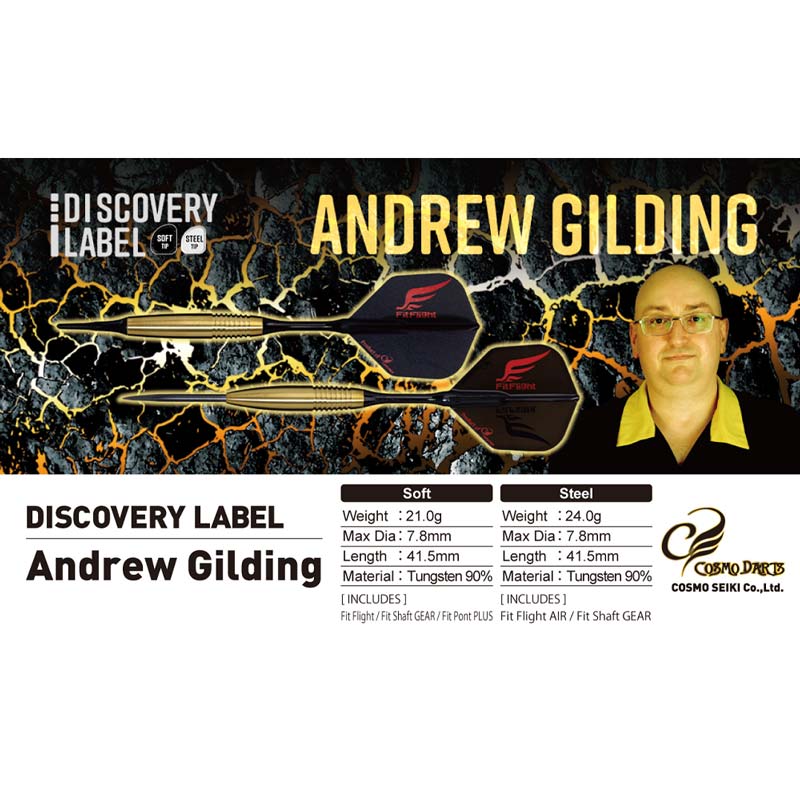 COSMO DARTS(�����������) DISCOVERY LABEL(�ǥ������Х꡼�졼�٥�) Andrew Gilding 2BA ����ɥ�塼������ǥ��������ǥ롡(������ �Х��)