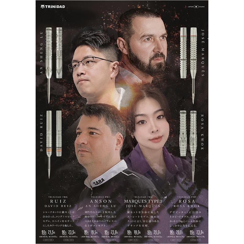 TRiNiDAD PRO(トリニダードプロ) ANSON(アンソン) 2BA アン・シェン・ルー選手モデル　(ダーツ バレル)