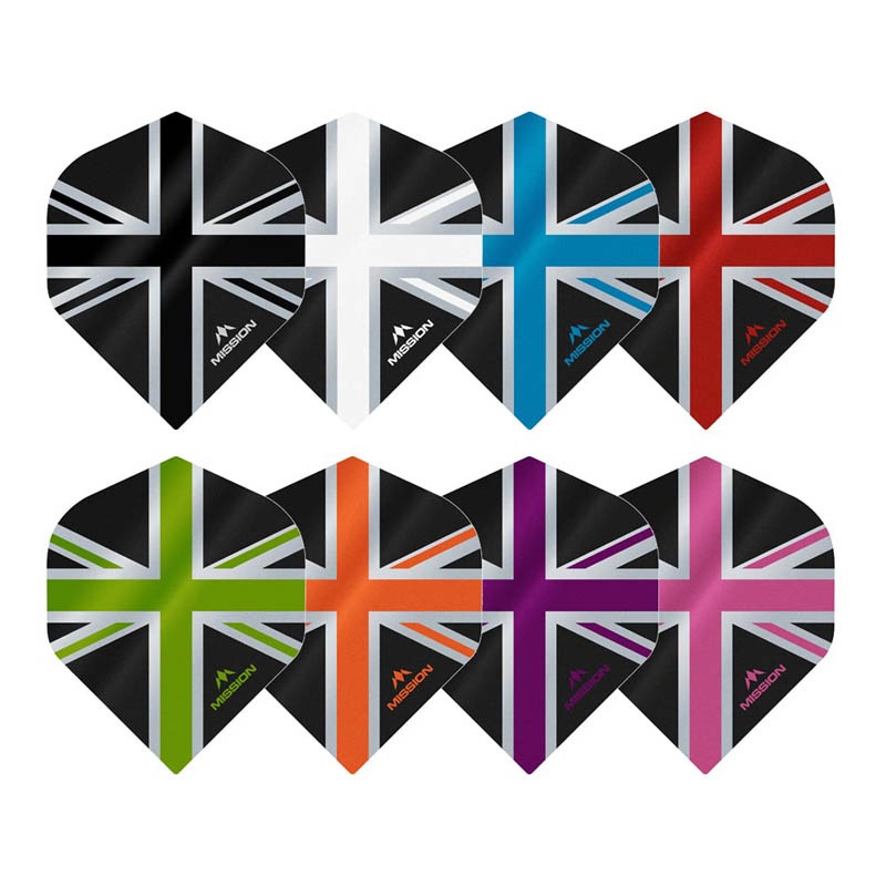 MISSION DARTS(�ߥå���������) Alliance Union Jack Dart Flights Black ����������ɡ�(������ �ե饤��)