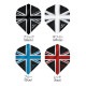 MISSION DARTS(�ߥå���������) Alliance Union Jack Dart Flights Black ����������ɡ�(������ �ե饤��)
