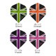 MISSION DARTS(�ߥå���������) Alliance Union Jack Dart Flights Black ����������ɡ�(������ �ե饤��)
