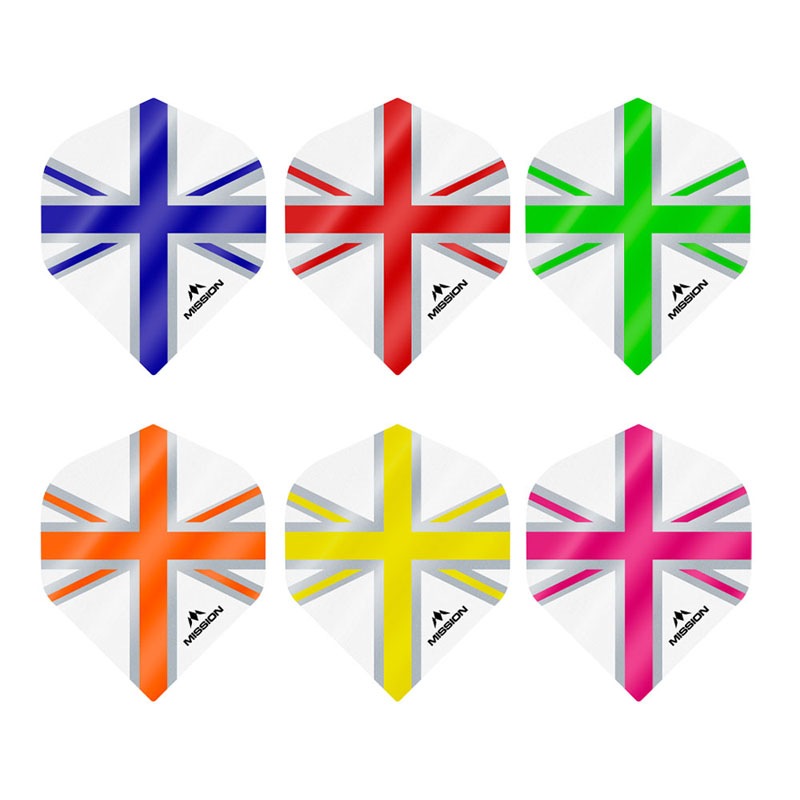 MISSION DARTS(�ߥå���������) Alliance Union Jack Dart Flights White ����������ɡ�(������ �ե饤��)