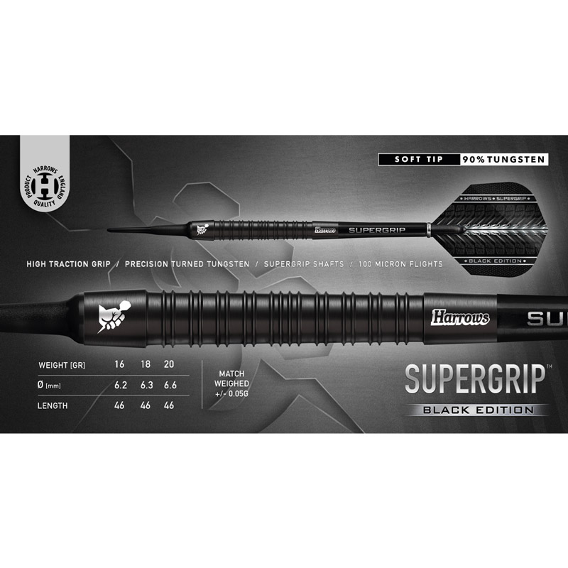 Harrows(�ϥ�����) SUPERGRIP(�����ѡ�����å�) BLACK EDITION 2BA 16g��(������ �Х��)