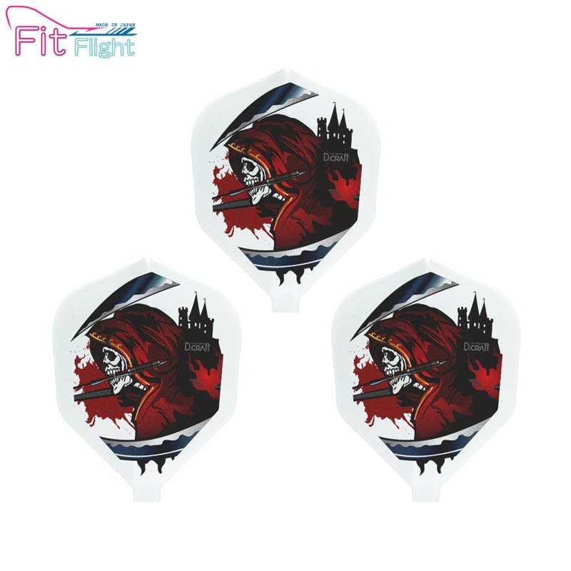 D Craft ディークラフト Fit Flight 死神 シェイプ ホワイト ダーツフライト フライト ブランド タ行 ディークラフト Fit Flight 日本最大級ダーツ通販ショップ ダーツハイブ