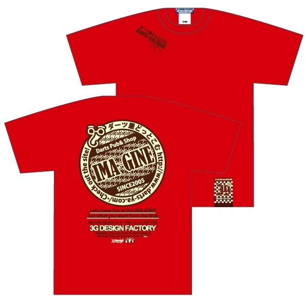 3G.D.F.&ダーツ屋どっとこむコラボ T-シャツ レッド | ダーツショップ