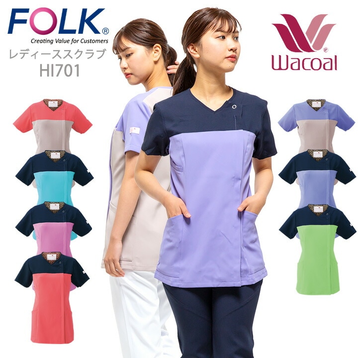 folk フォーク ワコール スクラブ エトエカス M フォーク FOLK スクラブ ワコールスクラブ レディースジップ