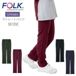 フォーク FOLK スクラブ パンツ 医療 白衣 術衣 男女兼用 スクラブパンツ フォーク5013SC ストレートパンツ ユニフォーム 看護師 医療用 医師 歯医者 クリニック フォーク ウエストゴム
