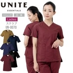 スクラブ 医療 白衣 女性用 UN-0070 医療白衣 ドクター オシャレ【クリニック】【デンタルクリニック】【整体】【動物病院】【介護施設】【ナース】チトセ 術衣【メール便送料無料】|ブランド別|医