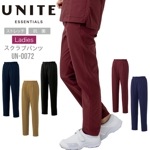 スクラブパンツ 白衣 女性用 UN-0072 unite ユナイト 医療用 白衣 ドクター オシャレ【クリニック】【デンタルクリニック】【整体】【動物病院】【介護施設】【ナース】チトセ 術衣 ワイン 