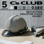 【即日発送】ヘルメット 0380 シーズクラブ リフレクションスケルトンバイザーヘルメットC1型 安全 高視認再帰反射 スケルトンバイザー Cs CLUB 作業用 セーフティヘルメット 中国産業 |メ