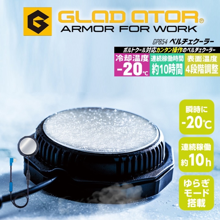 【即日発送】グラディエーター ペルチェ GP854 ペルチェのみ ボルトアイス ペルチェクーラーユニット モバイルバッテリー対応 エントリーモデル 作業着 作業服 電動ファン対応