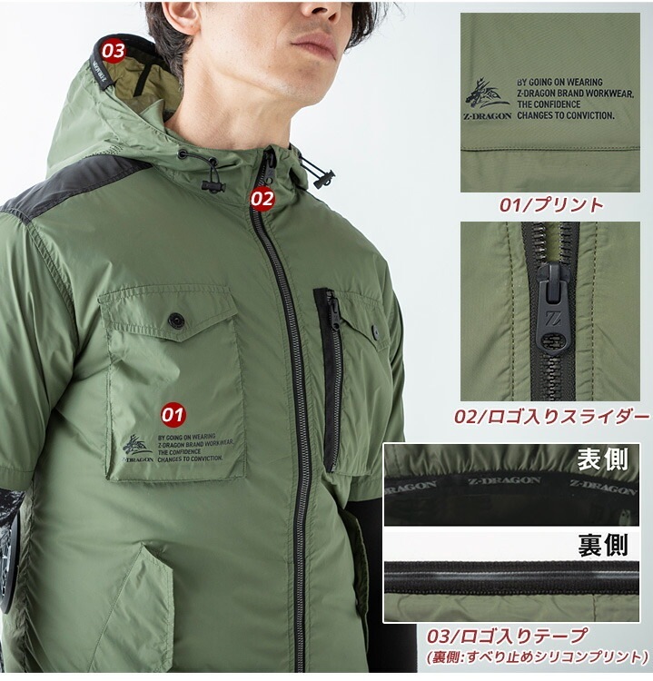 即日発送】空調服 半袖ブルゾン フルセット Z-DRAGON 74260