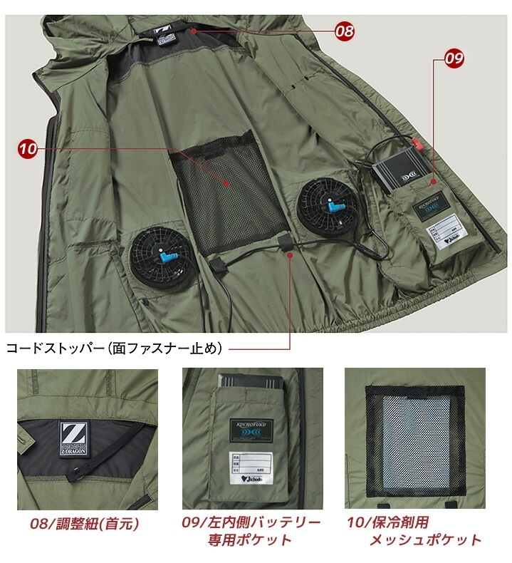 即日発送】空調服 半袖ブルゾン フルセット Z-DRAGON 74260