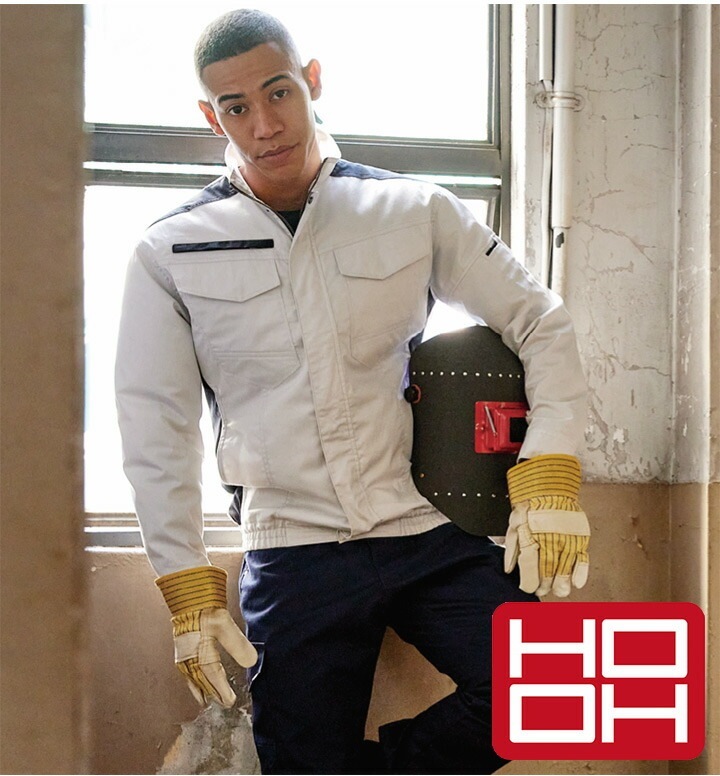 空調作業服 難燃 綿100 長袖ブルゾン V4202 空調作業服【服のみ