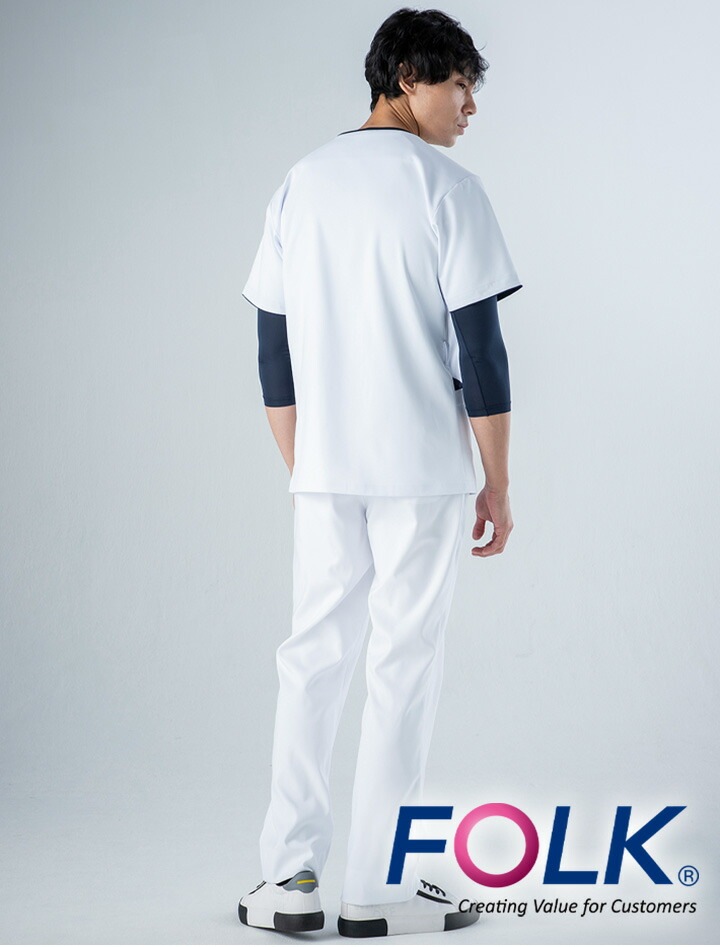 フォーク スクラブパンツ FOLK 5027sc 白衣 メンズ ストレートパンツ
