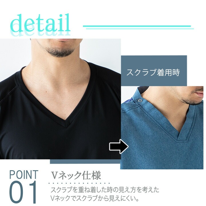 【2枚セット】【即日発送】ミズノ スクラブ インナーシャツ メンズ MZ-0135 医療用 白衣 看護師 7分袖 男性用 クリニック 病院 ドライ オールシーズン インナーウェア アンダーシャツ アンダーウェア 七分袖 吸汗速乾 ストレッチ MIZUNO【送料無料】