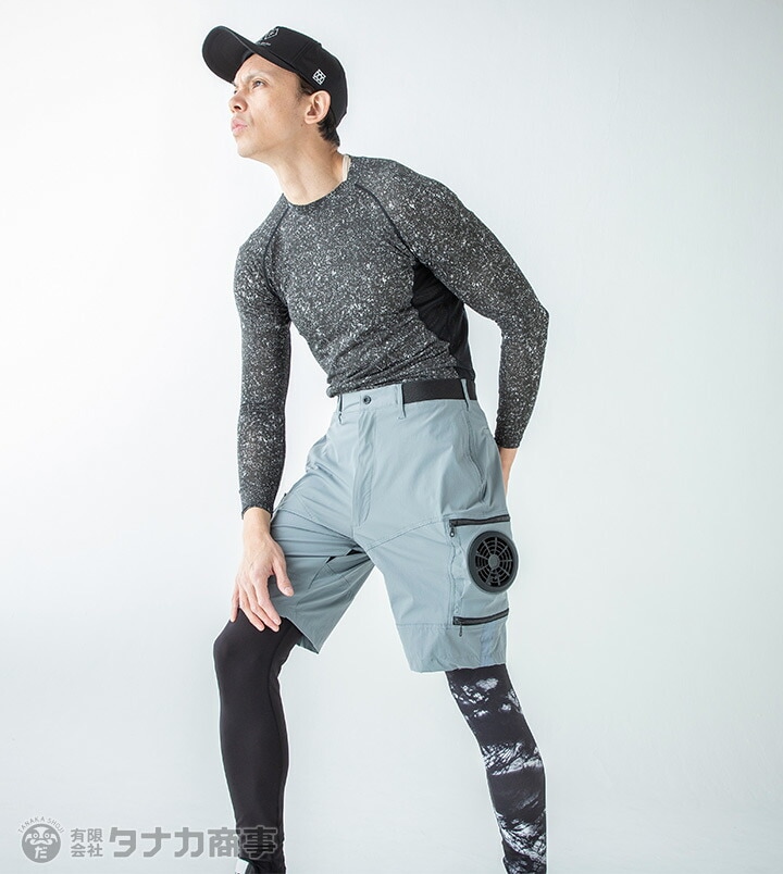 ハーフパンツ　空調ズボン　空調服 即日発送】空調パンツ 空調ハーフパンツ DG123 接触冷感