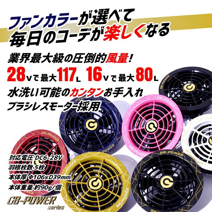 【即日発送】空調服用（28V専用 ファン＆バッテリーPRO MAXセット）長信ジャパン GB-POWER GB428PD PROMAX GF1 長信ジャパン【15ケ月ロング保証】 急速充電 空調ウェア ファン付きウェア対応 EFウェア 超大風量 熱中症対策 春夏 作業服 作業着 釣り キャンプ