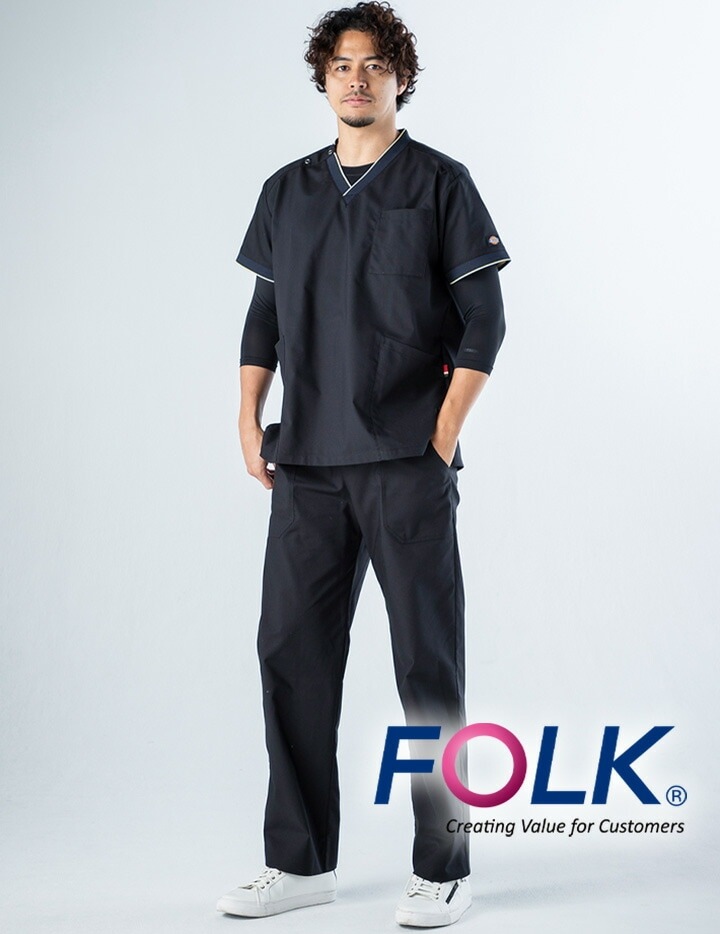 フォーク FOLK スクラブ 医療ユニフォーム術衣 ディッキーズ 医療 歯科