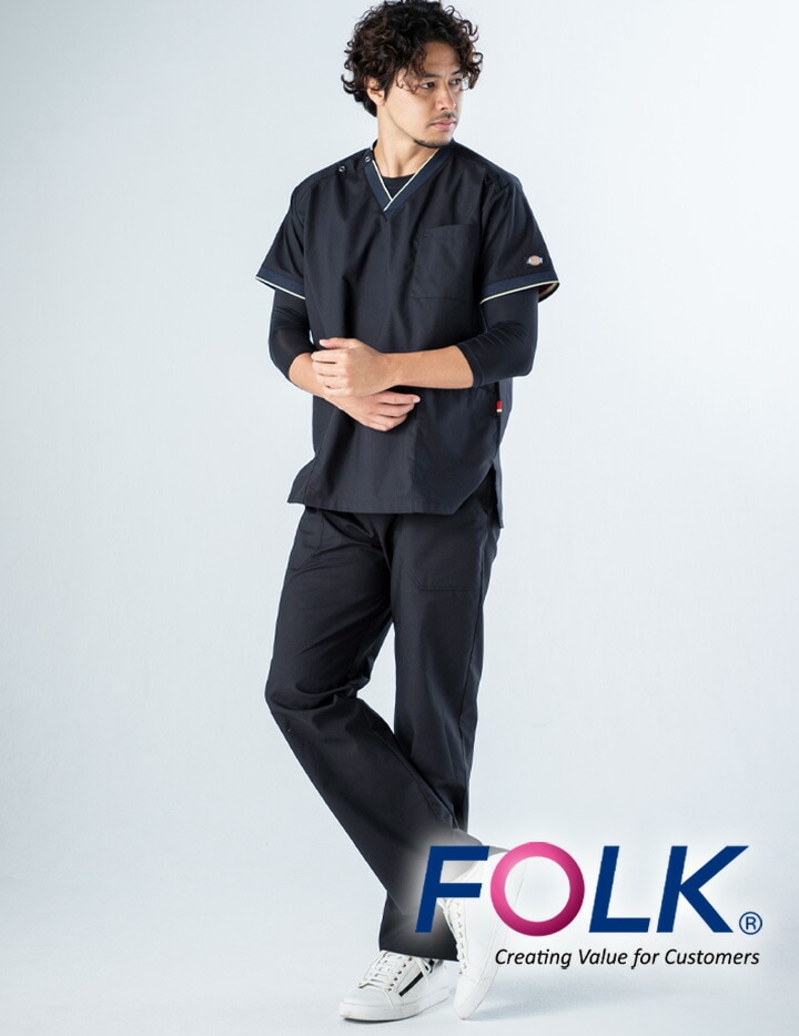 フォーク FOLK スクラブ 医療ユニフォーム術衣 ディッキーズ 医療 歯科