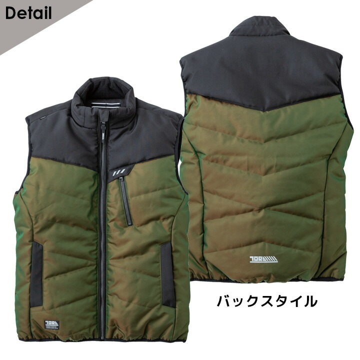 【即日発送】寅壱 防寒ベスト アウトフィットベスト 2587-602 撥水 秋冬 保温 2587シリーズ 防寒服 防寒着 作業服 作業着 