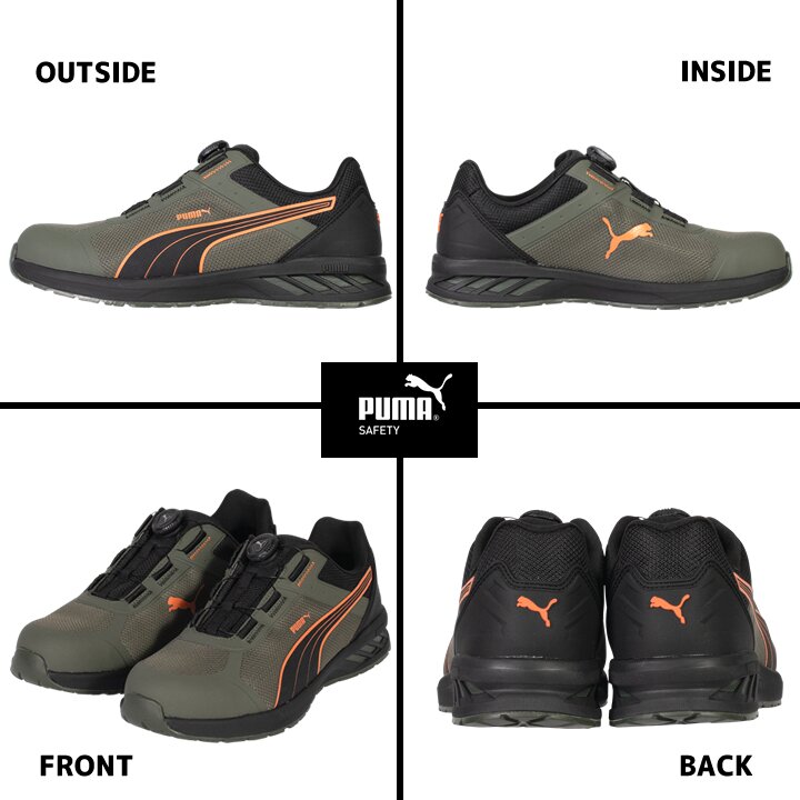 【即日発送】プーマ 安全靴 ローカット SPRINT2.1 DISK MID ダイヤル式 PUMA レーシングシステム アイコニック 牛革 静電防止 3E クッション性 強化合成樹脂先芯 プロテクティブスニーカー セーフティー フットウエア 作業靴 PUMA JAPAN ATHLETICシリーズ