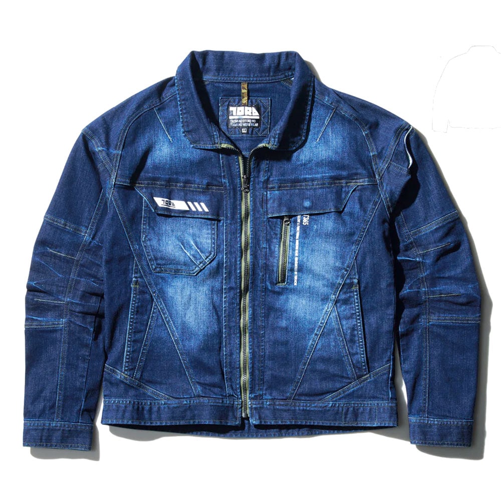 寅壱 デニム 長袖ブルゾン 8830-124 デニムジャケット ストレッチ