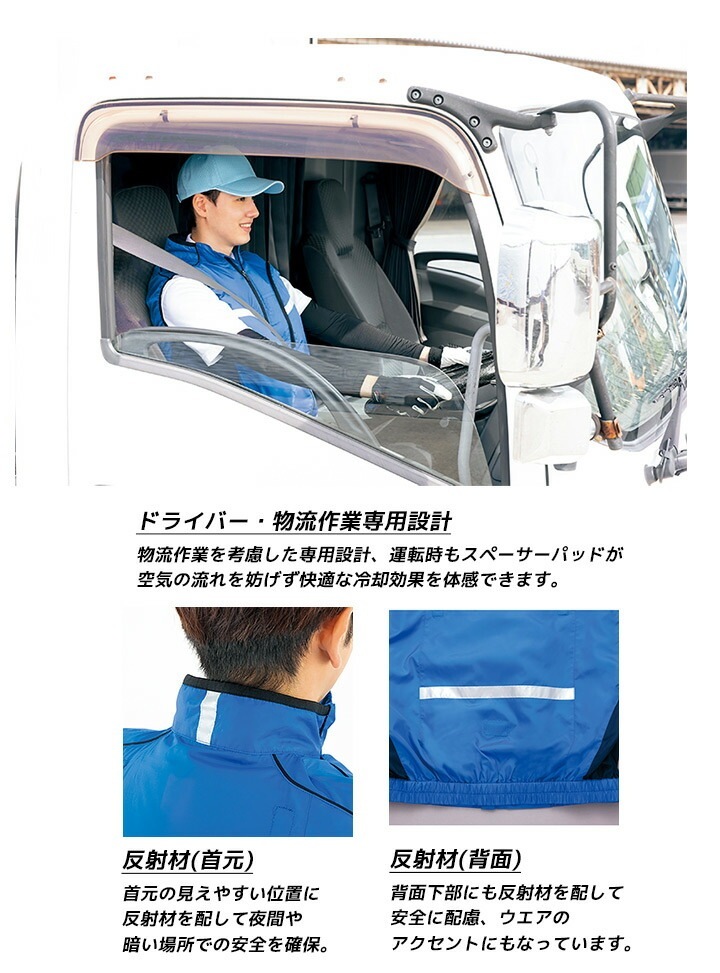 空調服 ファン付きベスト サイドファン TULTEX アイトス AZ-50195