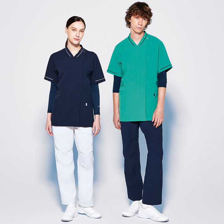 ミズノ ファスナースクラブ 医療用 白衣 MZ-0500 看護師 医師 ドクター 男女兼用 メンズ レディース ストレッチ 制電 消臭 動物病院 介護士 MIZUNO ホワイト【送料無料】