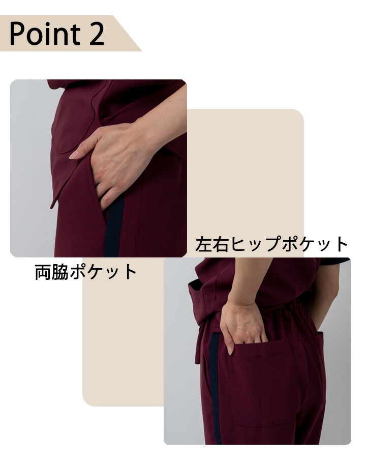 ミズノ スクラブパンツ ライン入り 医療 白衣 MIZUNO 男女兼用 MZ-0091