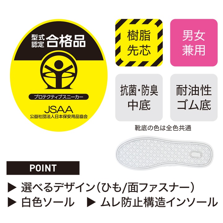 GW期間につき次回発送８日 安全靴 ジーベック プロスニーカー 85410 ローカット ひもタイプ 抗菌