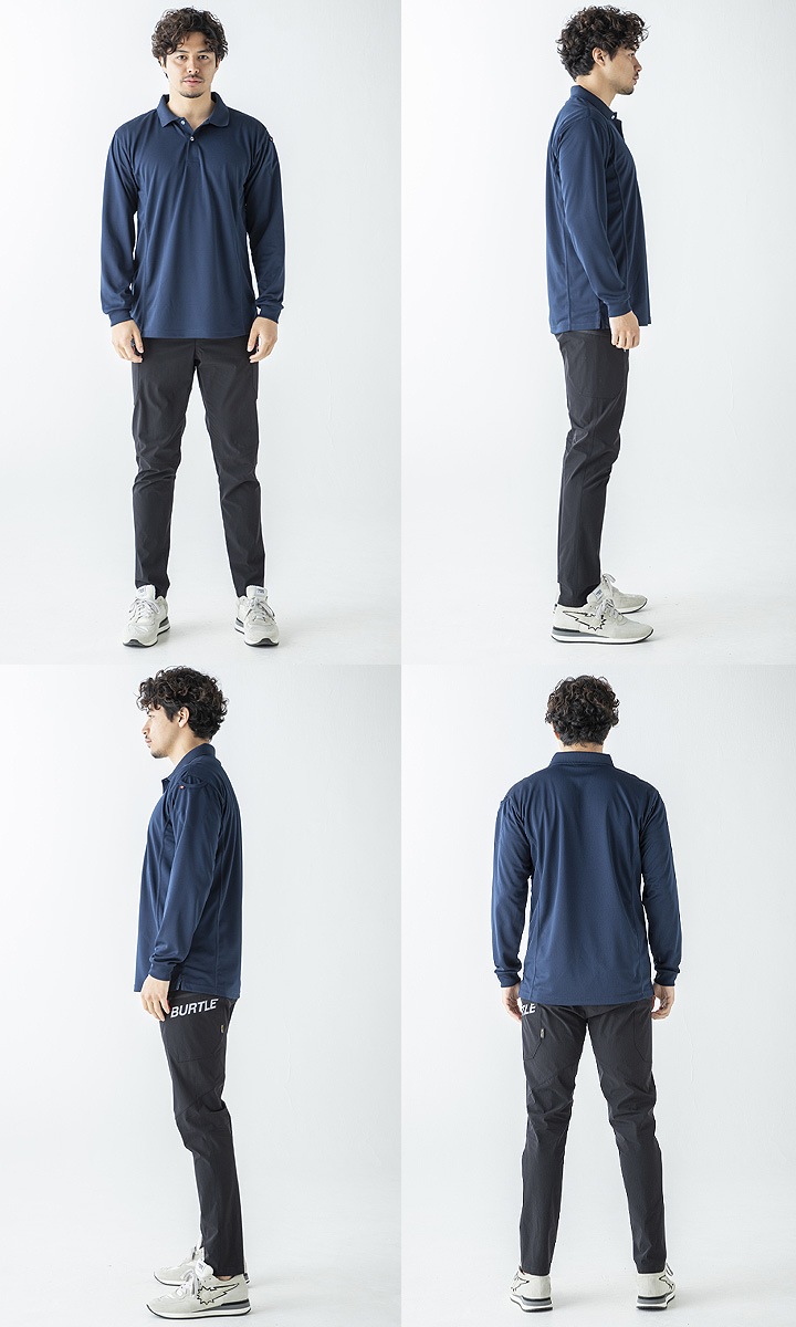 バートル ポロシャツ 長袖 メンズ 303 ストレッチ 消臭テープ 春夏