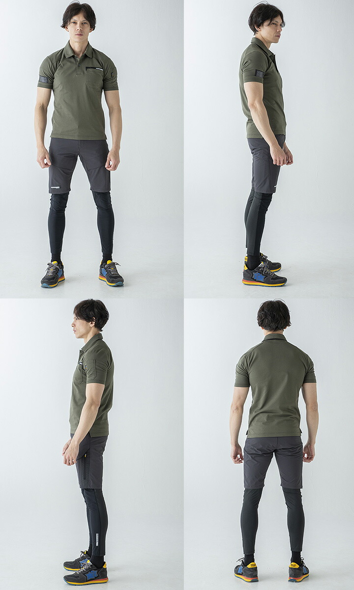 半袖ポロシャツ メンズ 綿混コーデュラ 吸汗速乾 吸水性 アタックベース 906215 コーデュラ 耐久性 春夏 作業服 作業着 ユニフォーム HUMMER【メール便送料無料】