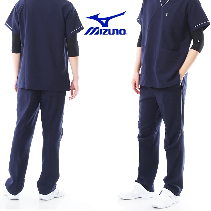 ミズノ パイピング入りスクラブパンツ 男女兼用 MZ-0093 ストレッチ 制