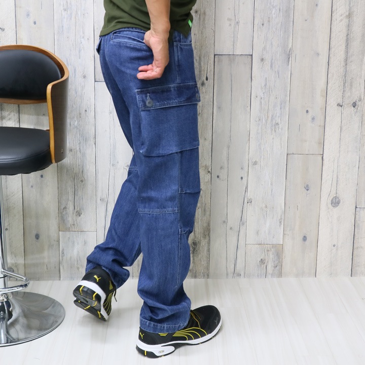 作業着 デニム カーゴパンツ CUC-9466 デニムカーゴ 10ozデニム素材