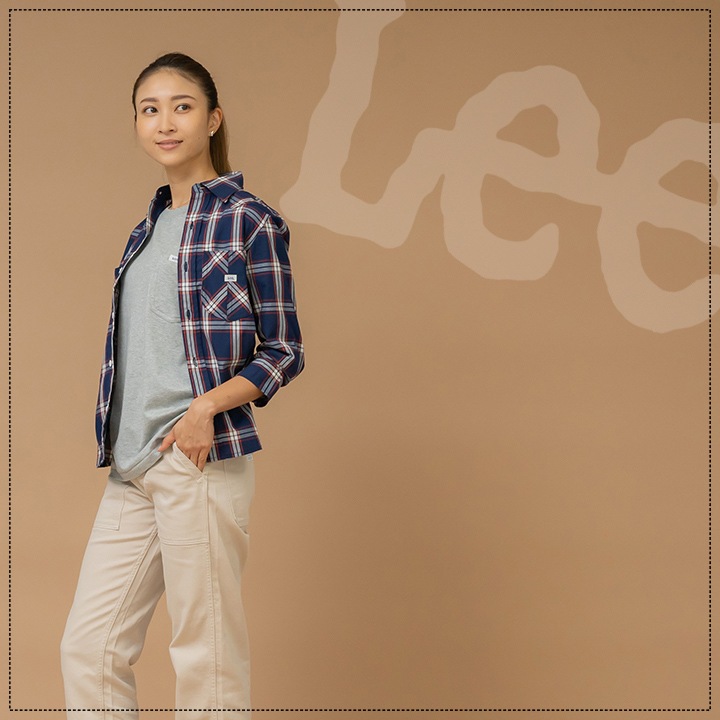 Lee Tシャツ 半袖シャツ 綿100％ 七分袖Tシャツ 男女兼用 飲食店 サービス業 ユニフォーム カフェ 制服 作業服 LCT29002 ボンマックス