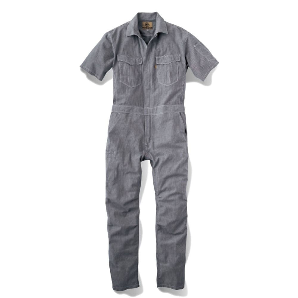 グレースエンジニアーズ 半袖つなぎ 夏用 麻混素材 GE-585【S-3L
