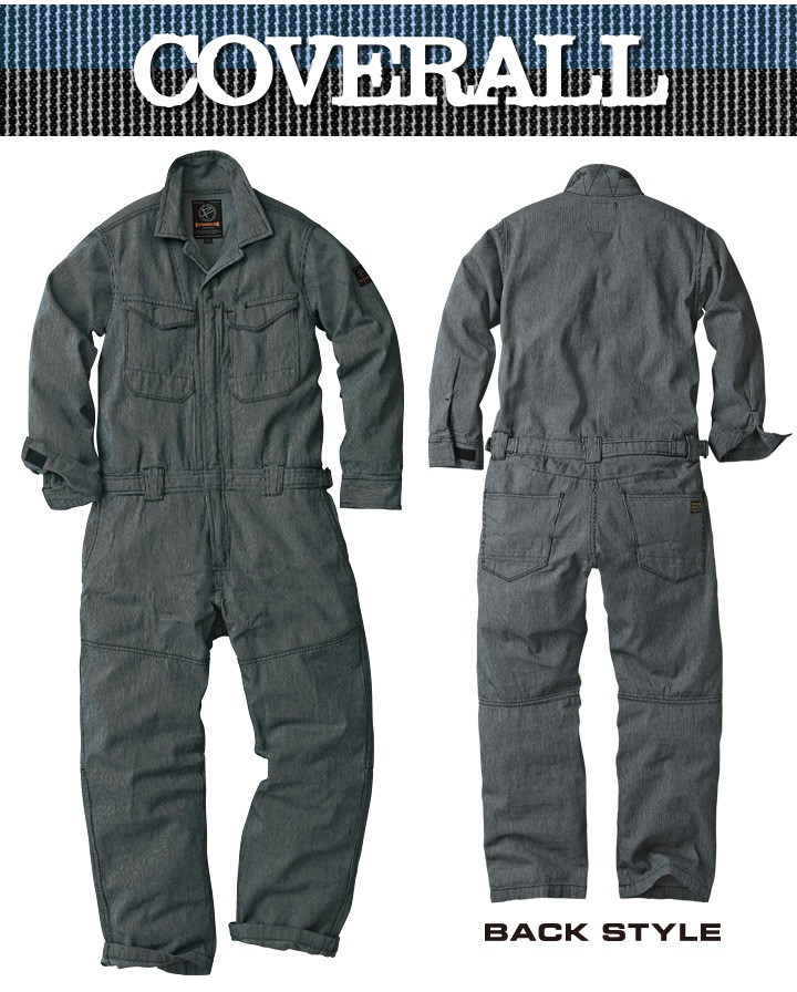 つなぎ服 イーブンリバー つなぎ おしゃれ Gs 3000 メンズ ヒッコリー ヒッコリーストライプ Gs3000 作業服 つなぎ ダンス 4l 5l 公式 だるま商店本店