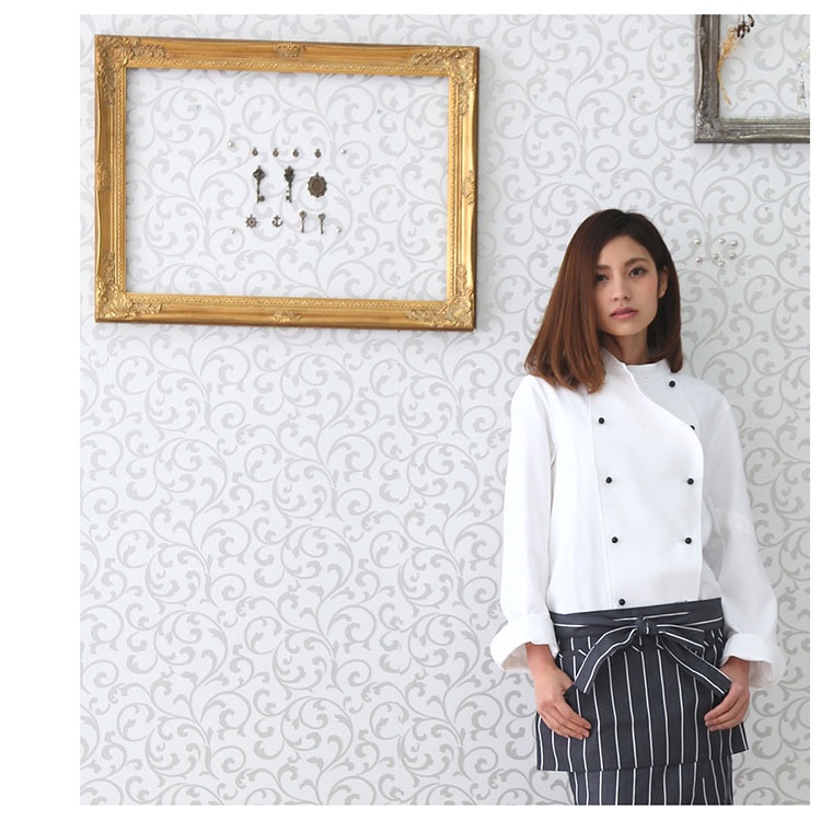 コート RA6502 HAKUI セブンユニフォーム 白衣 コックコート 長袖