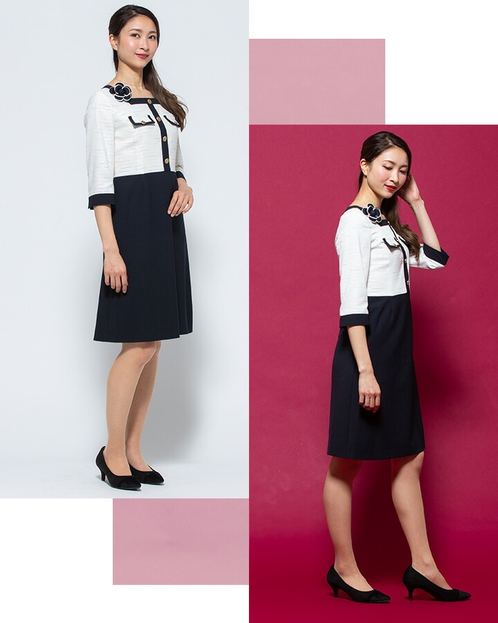 コサージュブローチ リボン op140 アンジョア enjoie おしゃれ 事務服 制服 レストラン ホテル オフィス レディース ユニフォーム アクセサリー