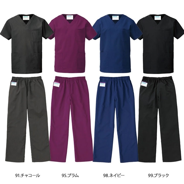 スクラブ 上下セット 医療 人気 カゼン KAZEN 白衣 医療用 133 155