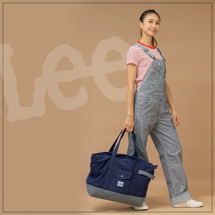 Leeトートバック バック lwa99005 綿100％ 機能的 丈夫なバック 収納力抜群 Lee 通勤 通学 旅行 防災 バック ショルダーストラップ ボンマックス