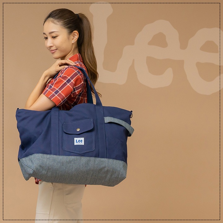 Leeトートバック バック lwa99005 綿100％ 機能的 丈夫なバック 収納力