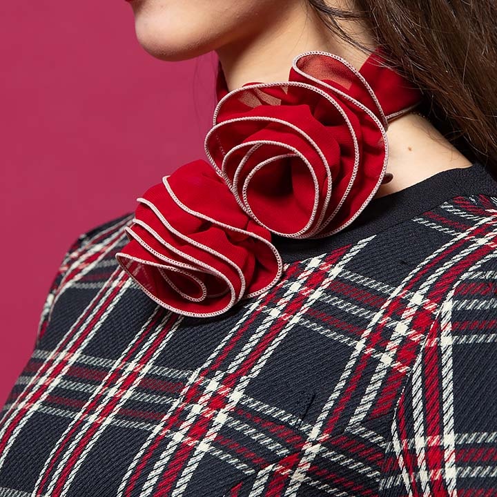 スカーフ リボンタイ op148 ワンタッチタイ アンジョア enjoie おしゃれ 事務服 制服 レストラン ホテル オフィス レディース ユニフォーム アクセサリー