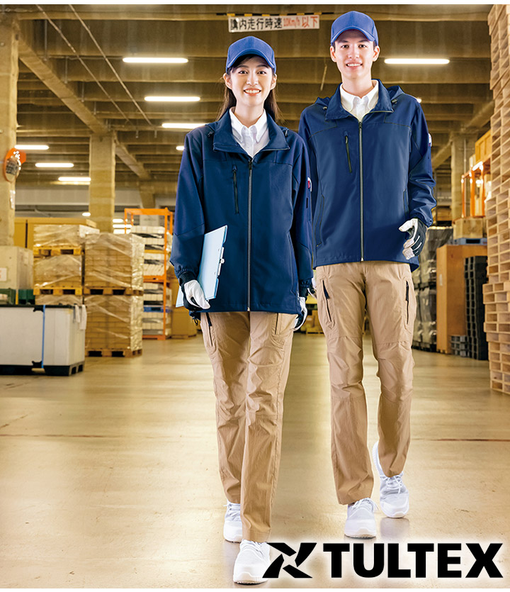 防寒着 ジャケット フードイン 防風 軽撥水 反射 TULTEX AZ-10313