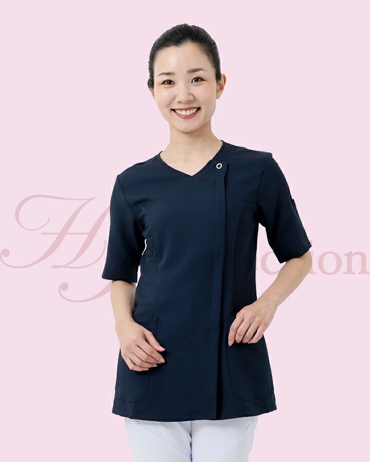 スクラブ ワコール HI708 女性用 ユニフォーム 医療用 病院 白衣 クリニック フォーク 上質 ピンク【送料無料】