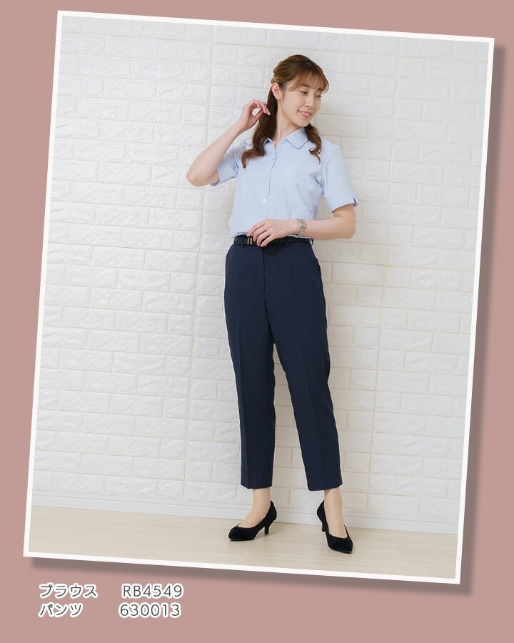 ブラウス 半袖ブラウス 事務服 リボン付きブラウス レディースシャツ